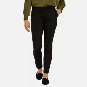 NEW Banana Republic Womens 12 Black Ponte Pants Nylon Blend Stretch Slim Fit